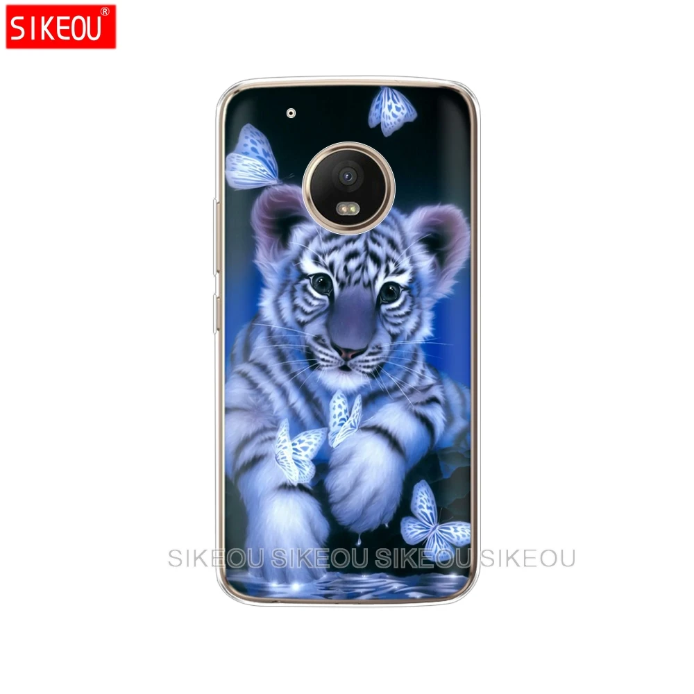 Силиконовый чехол для телефона Motorola Moto G6 G5 G5S Z2 Z3 PLAY PLUS X4 E4 E5 C animal tiger|Бамперы| |