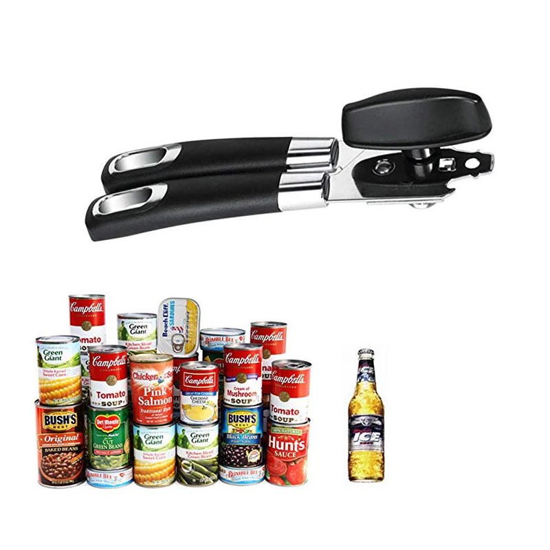 3 в 1 Профессиональный консервный нож из нержавеющей стали ручной открывалка для