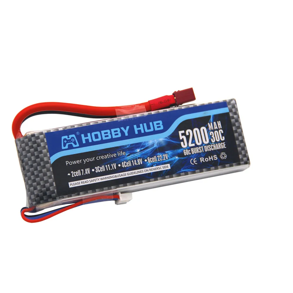 Hobby Hub 7 4 V 5200 mah 30C для RC Car rc toys Power Lipo Battery v литиевая батарея полимерная | Игрушки и