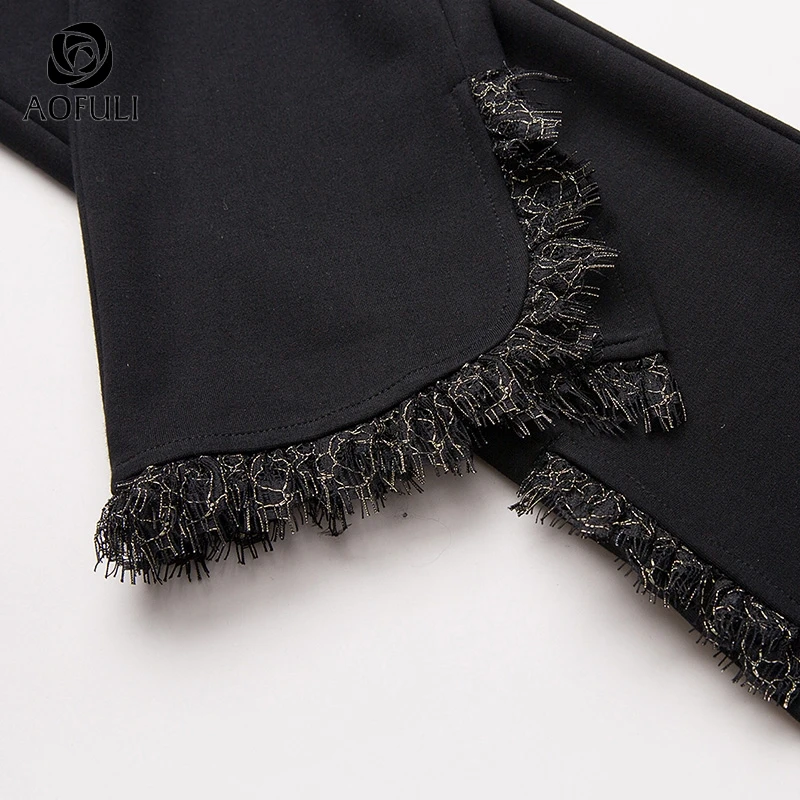Размер L/XL Женский костюм с оборками топы и штаны комплект из 2 предметов брючный