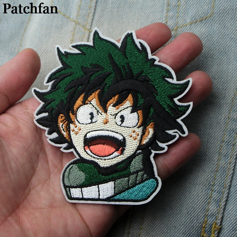 Patchfan My Hero Academy Deku вышитые железные нашивки значки лоскутное шитье аппликация pour куртка наклейки на рюкзак A1991