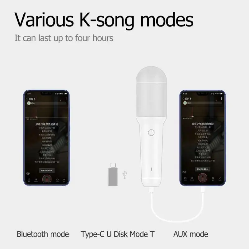 Xiaomi YMI портативный Bluetooth микрофон ручные беспроводные микрофоны для KTV музыки usb type-C диктофон использование динамика