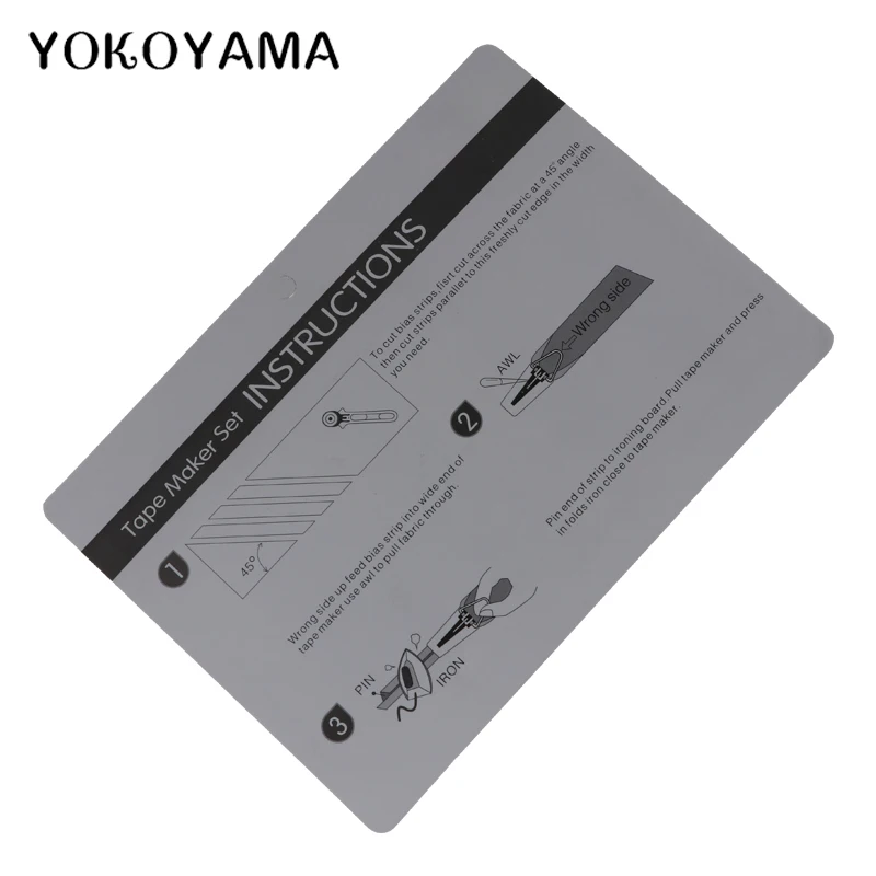 YOKOYAMA 4 шт. 6 мм 12 18 25 ткань Клевер уклонистая лента мейкер инструмент для привязки