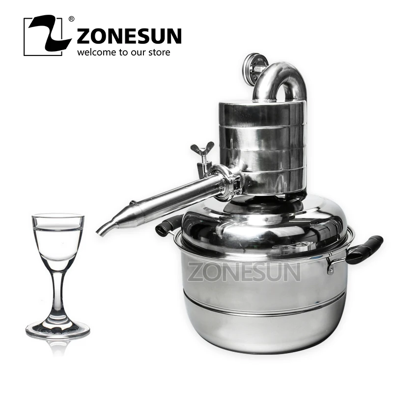 Дистиллятор для вина ZONESUN 10L набор барных принадлежностей эфирного масла бойлер