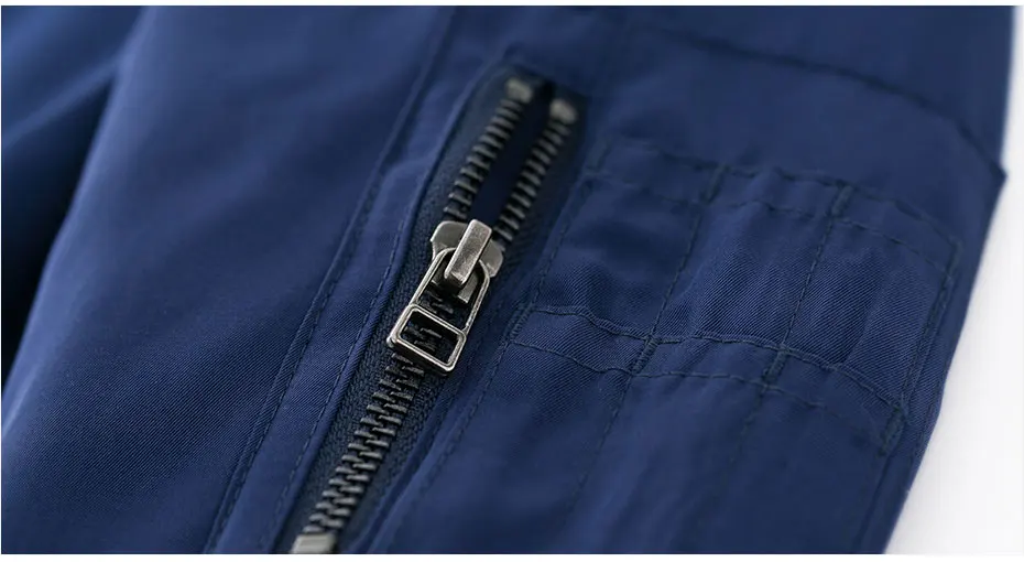 Markless бренд Демисезонный Slim Fit Бейсбол куртка Темно-синие Куртки Для мужчин, Цвет модная повседневная куртка 7204