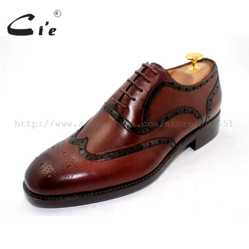 Мужские броги из натуральной телячьей кожи на шнуровке|welt|welted shoes |