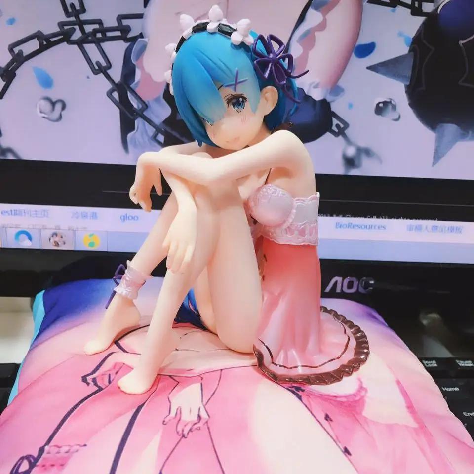 Re zero жизнь в другом мире от Zero Rem 15 см экшн-фигурка Re Zero Rem Пижама японское аниме фигурки коллекция моделей - Цвет: Белый