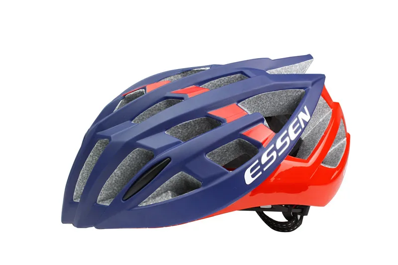 ESSEN Ultraligh велосипедный шлем в формованном виде велосипедный дорожный MTB Cylcing шлем M/L 57-61 см casco ciclismo гоночный мужской женский умный шлем - Цвет: Matte blue  red
