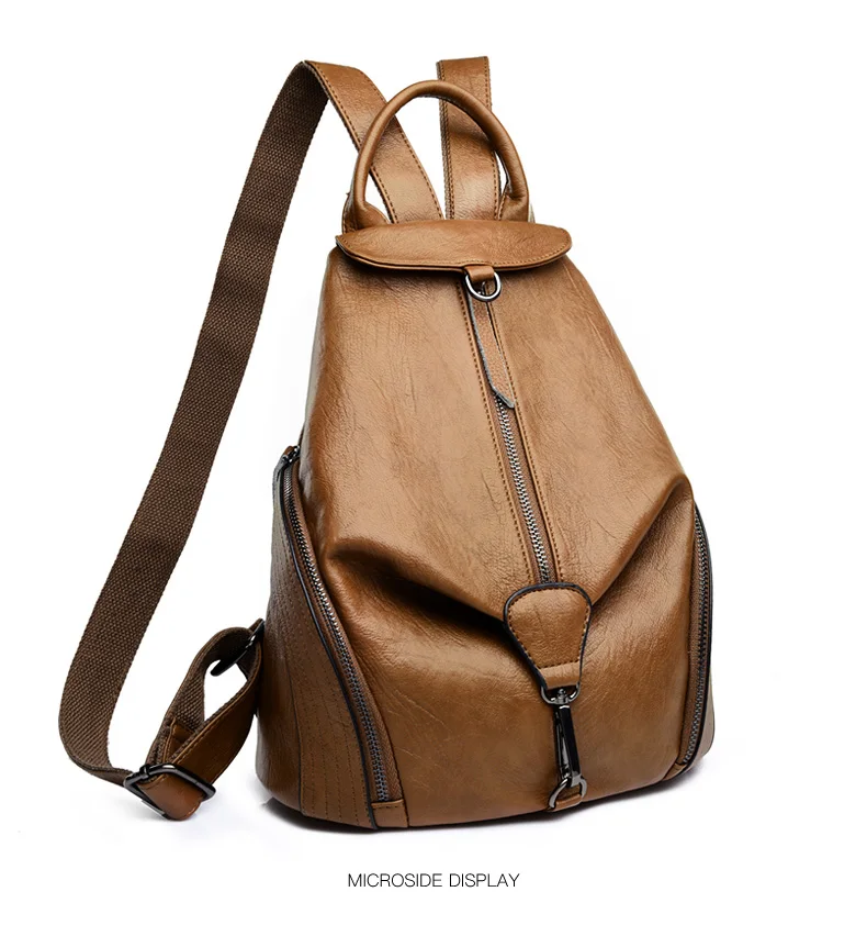 Женский рюкзак mochila feminina, повседневный многофункциональный женский кожаный рюкзак, сумка для путешествий, женская сумка через плечо