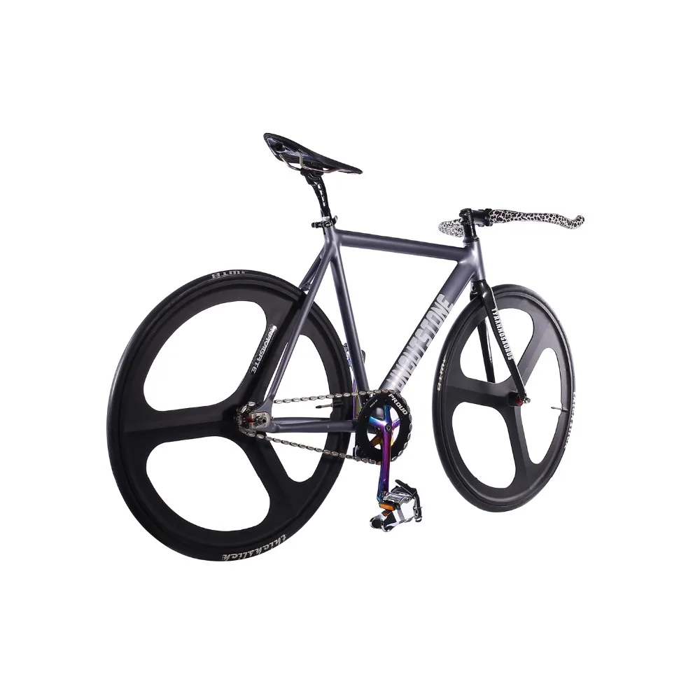 TRACK Bike 54CM DIY 700C Fixie frame Aluminum alloy Fixed Gear Bike Track Bicycle Magnesium Alloy wheel