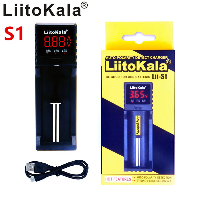 Зарядное устройство LiitoKala для аккумуляторов 18650 перезаряжаемое Ni-MH зарядное 26650