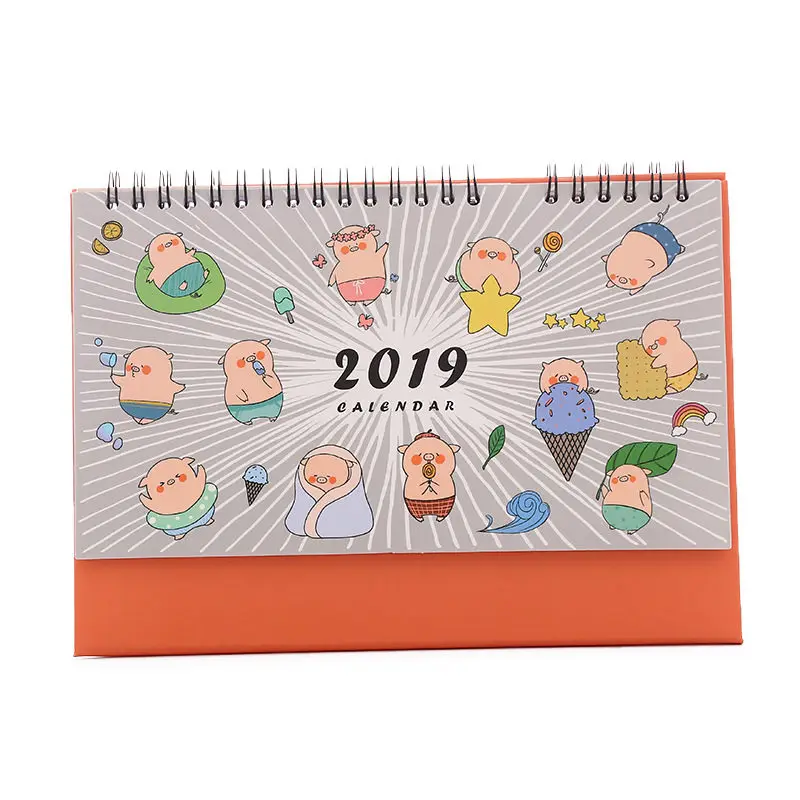 Coloffice 1 шт. 2019 годовый год мультфильм свинья личность стол календарь многоцелевой