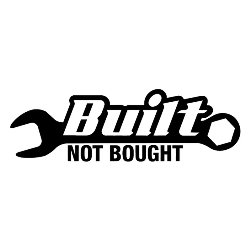 Гаечный ключ Built NOT BOUGHT наклейка на машину мотоцикл черная/серебристая 16 3 см * 5