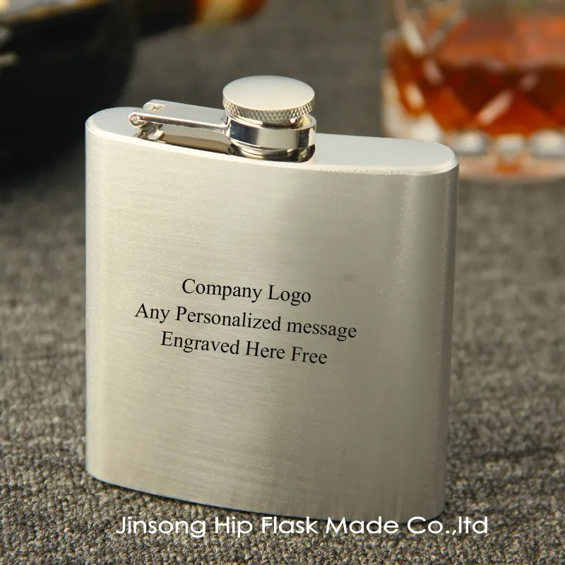 Фляжка для виски портативная из нержавеющей стали 6 унций 100 шт.|stainless steel hip flask|hip