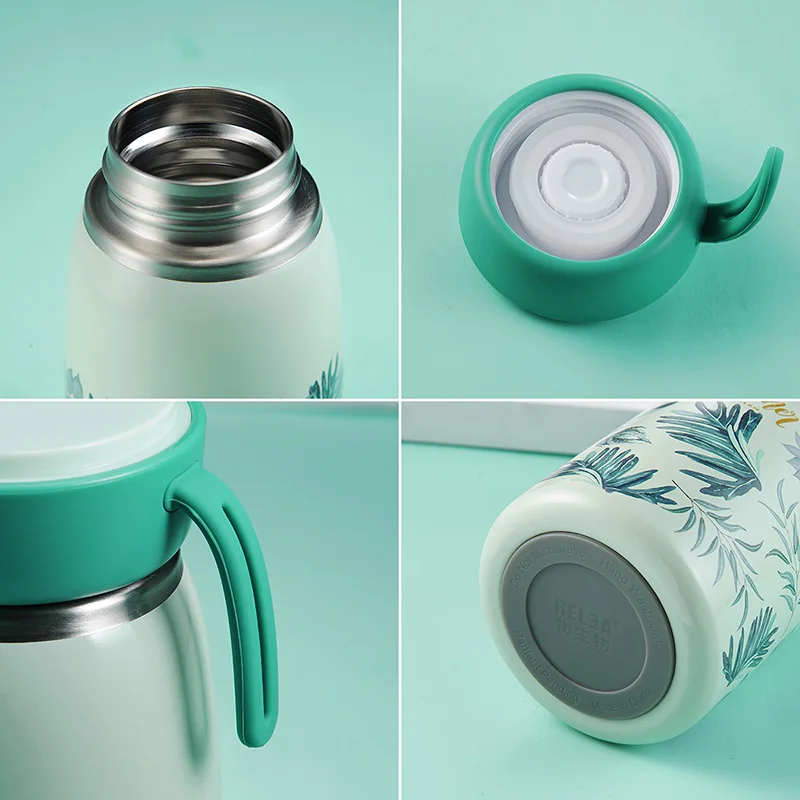 

350ml portable Insulation flask 316 stainless steel vacuum bottle Europe style simple cute water mug art mini coffee tea cup