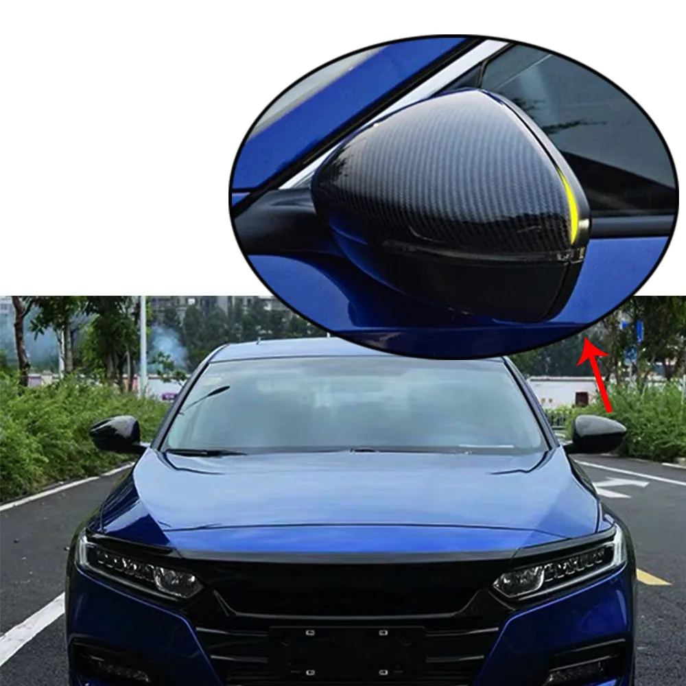 JEAZEA 2 шт. ABS Carbon Fiber накладка на зеркало заднего вида автомобиля отделка крышки