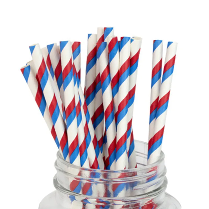 25 шт. в полоску Бумага питьевые соломки рождественский подарок одежда для