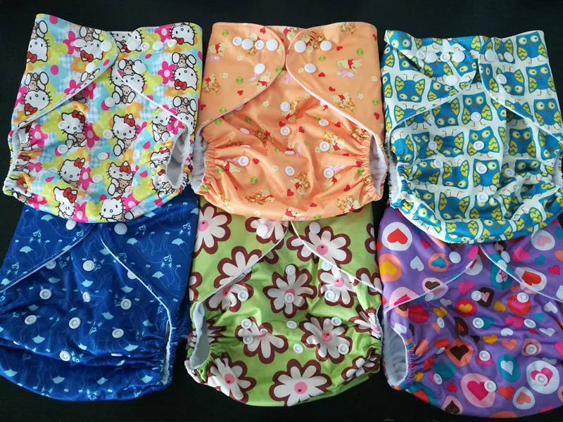 Big Size Cloth Diapers Reusable Nappies Character Pattern Unisex Baby Care Pants Waterproof Pocket Cloth Diaper FOR 9-16kg BABYS