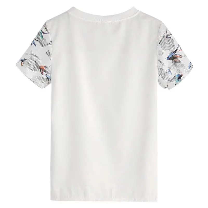 Women Fashion Simple Short Sleeves T-Shirts Summer Novel O Neck Tops | Женская одежда