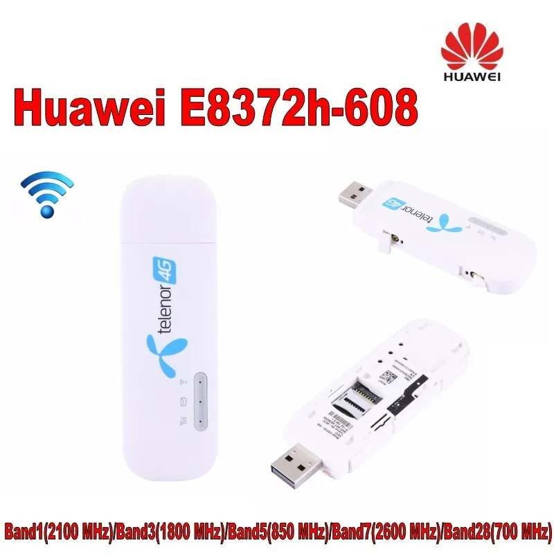 100 шт разблокированный Huawei E8372 E8372h 608 Wingle LTE Универсальный 4G USB модем автомобильный