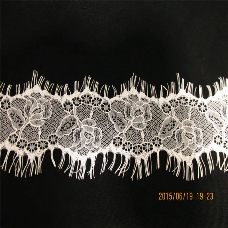 3 м/лот ресниц Lace7cm DIY декоративный Высокое качество мягкий нейлон ресницы отделка кружевом свадебное платье ткань