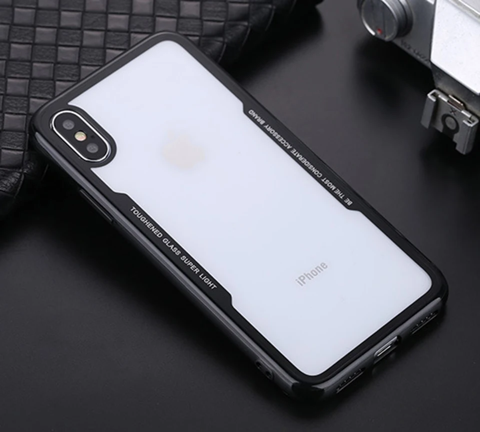 Tendway Transparent Phone Cases For iphone 7 8 X Clear Glass Case Cover for 5 6 Protector Mobile Accessories 2020 | Мобильные