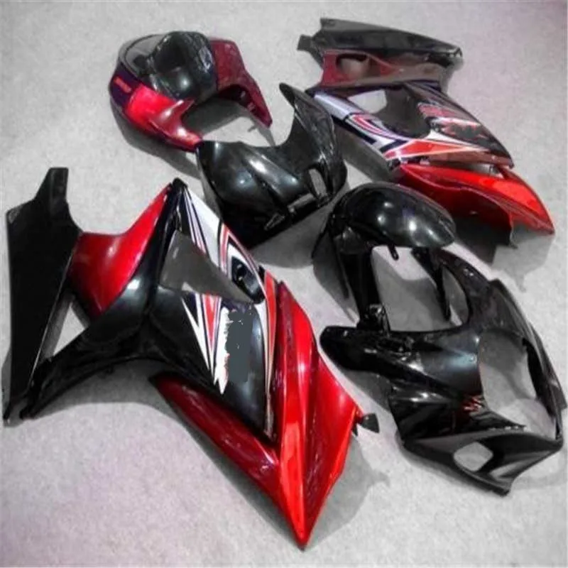 Для GSXR 1000 высокое качество 2007 GSXR1000 07 08 красный черный комплект обтекателей для