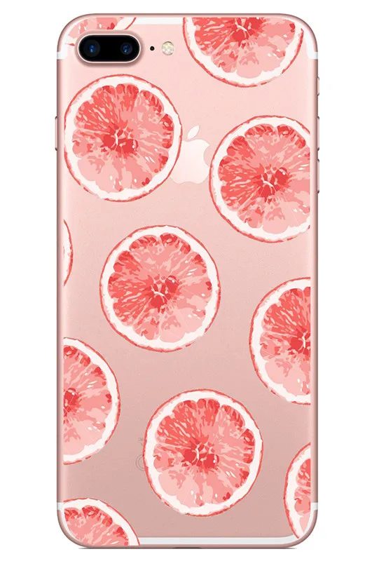 Painting Soft TPU Phone Cover for iPhone 7 Case Luxury Fruit Protective Shell 6 6S 8 Plus 5 5S SE X XR XS MAX |