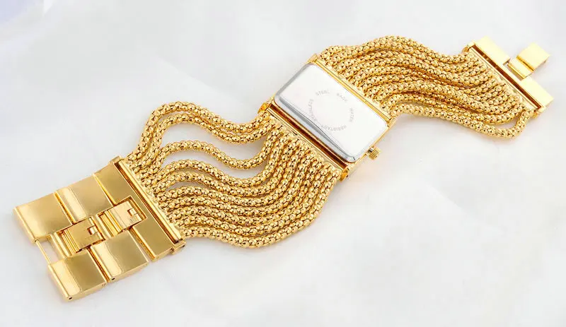 2017 Новые часы женщины мода роскошные наручные дамы золото стальной браслет