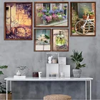 Скандинавский Декор для дома, настенная фотография, пейзаж, холст, картина, уличный цветок, Модульная картина для декора гостиной