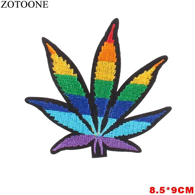 ZOTOONE красочные нашивка лист горячего расплава клейкая одежда нашивки с полосками