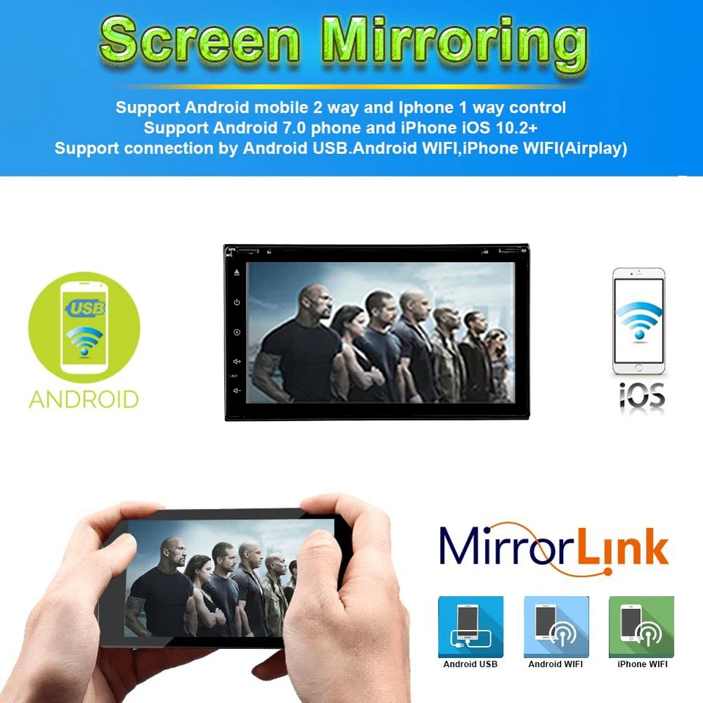 Универсальный автомобильный Dvd проигрыватель 6 95 дюйма 2 din Android 9 0 Gps умное радио