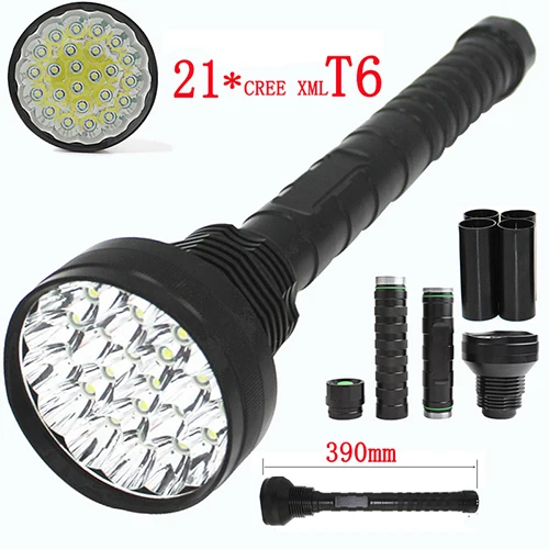 21 t6 led 9, 12, 15, 18 21 24 светодиодный 28 x XM-L T6 5 режимов Светодиодный фонарь тактический фонарь для самозащиты в чрезвычайных ситуациях - Испускаемый цвет: 21 t6 led
