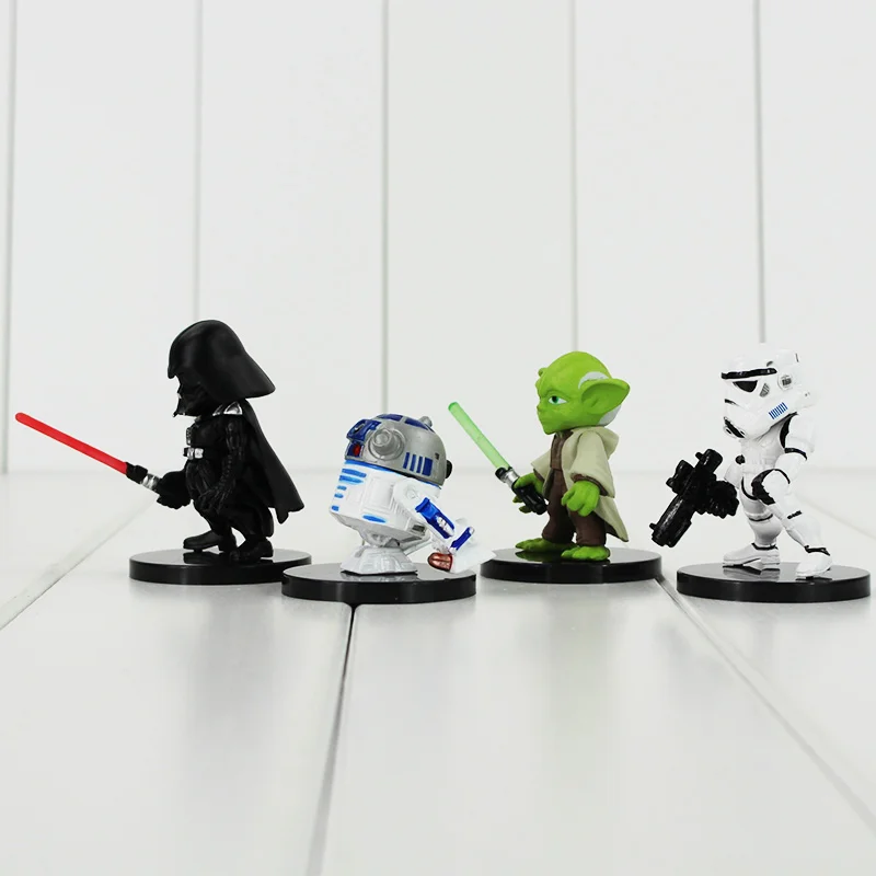 4 шт./лот с Дартом Вейдером из фильма Звездные войны йода R2 D2 робот штурмовика