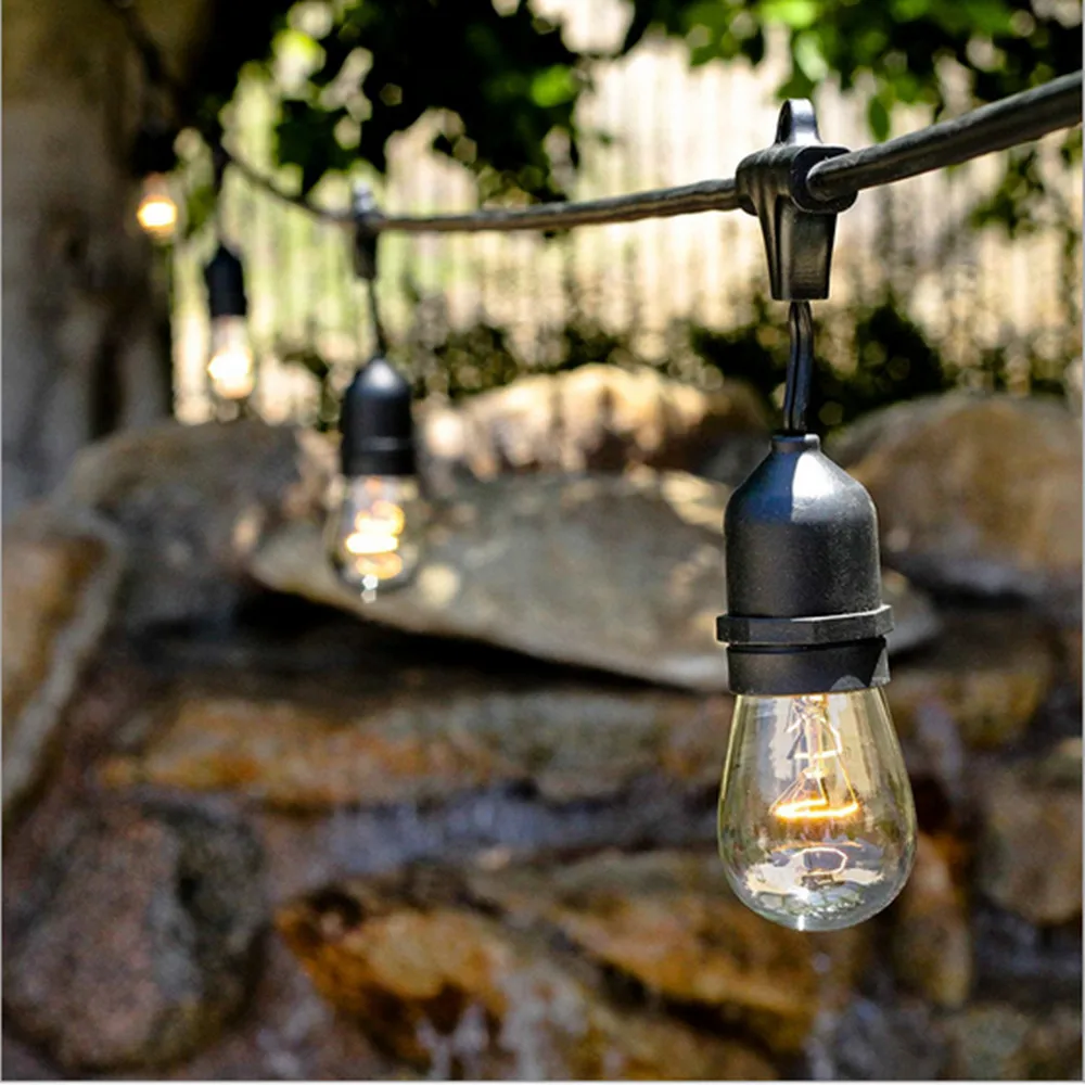 7M 24ft Street Garlands S14 String Lights with 7 Incandescent Blubs Outdoor Weatherproof Holiday Commercial Grade |