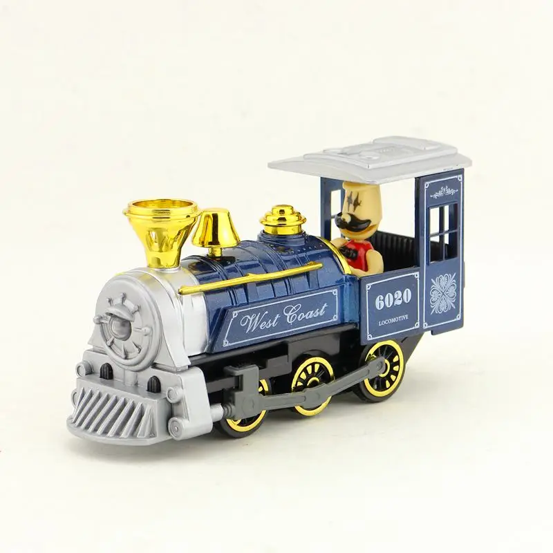 

Free Shipping/Diecast Toy Model/Classical West Coast Train/Pull Back/Sound & Light Car/Educational Collection/Gift For Children
