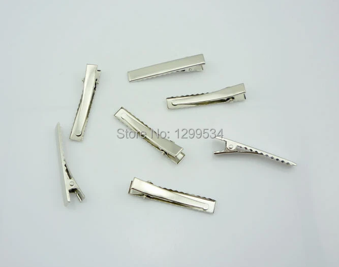 

Wholesale 200pcs/lot 45mm Flat Metal Alligator Hair Clips Teeth Bows DIY Hair Accessory Material Findings For Children Jewelry