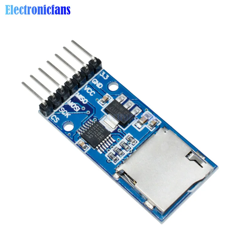 2 шт. плата памяти Micro SD TF карта Интерфейсный преобразователь уровня SPI для Arduino 3 В 5