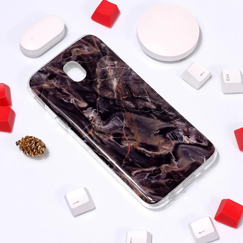 Fashion Marble Soft TPU Case Cellular Phone Silicone Cover Shell Coque Funda Hull for Samsung Galaxy J3 J5 J7 2017 EU |