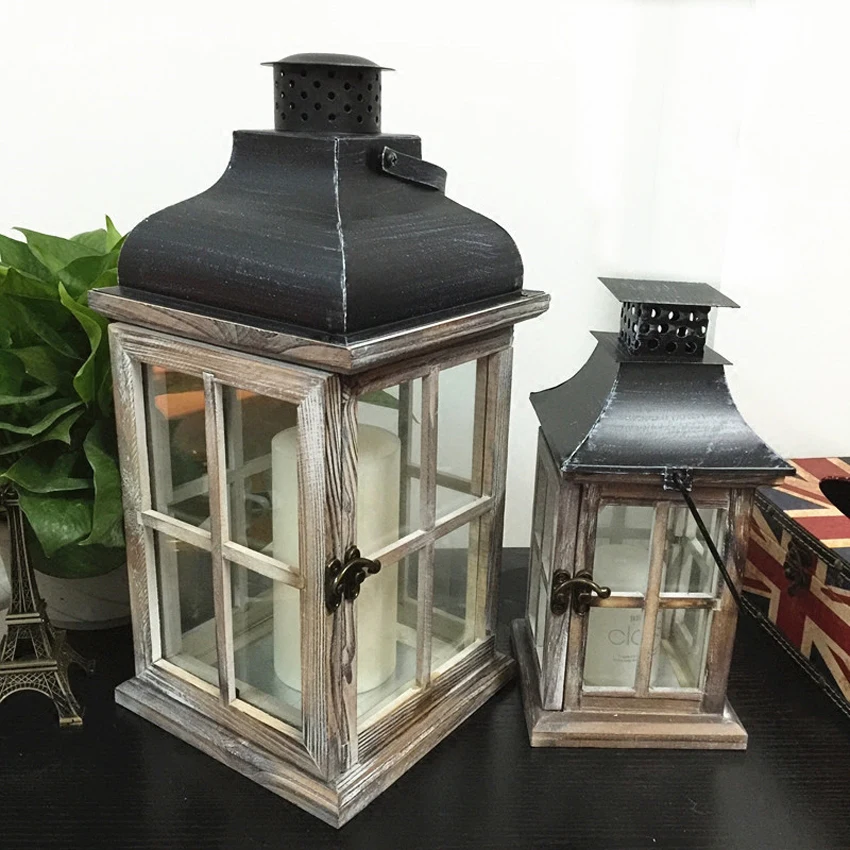 Деревянные Подсвечники в американском стиле подсвечник из железа и стекла