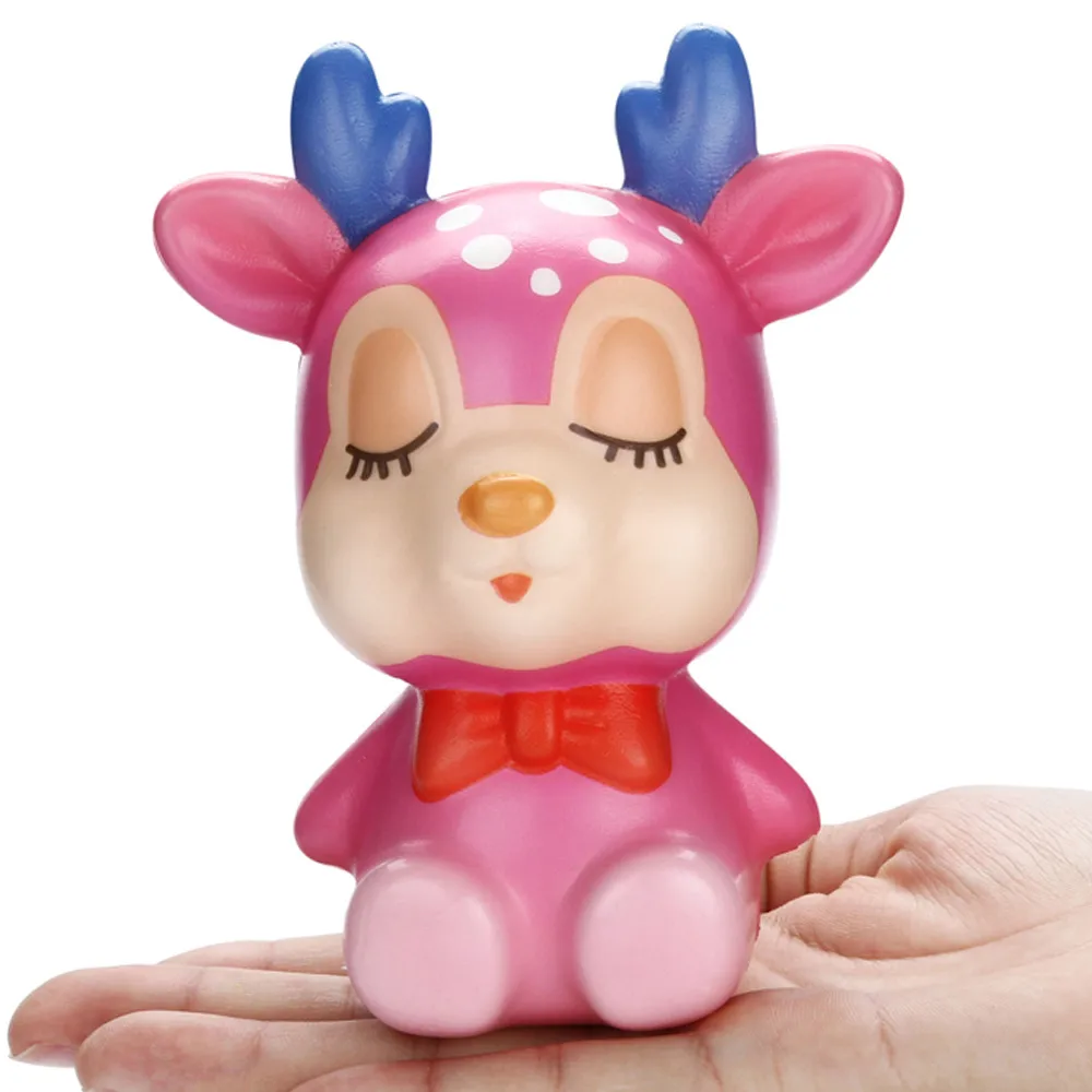 Squishies Kawaii с рисунком рождественского оленя медленно поднимающийся крем ароматизированное средство для снятия стресса игрушки медленно нарастающее при сжатии игрушки CollectionZ04