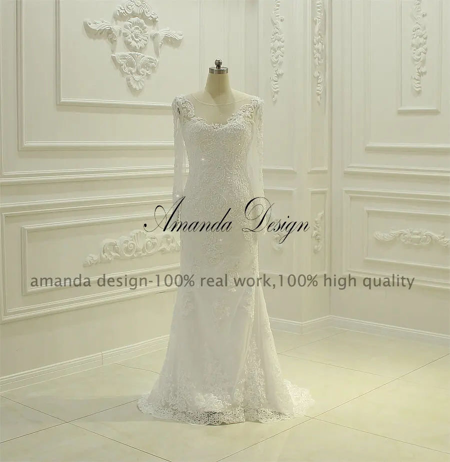 Свадебное платье 2 в 1 с длинным рукавом и съемным шлейфом 2019|vestido de noiva|vestido noiva realde |