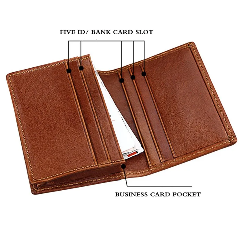 YaHe Genuine Leather ID Credit Card Holder Wallet Men RFID Blocking Business Women Short Case Casual Purse | Багаж и сумки