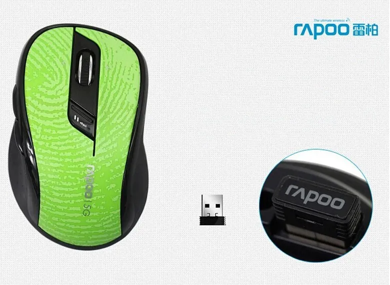 Компьютеры компьютерная периферия Rapoo 7100 P 5 г беспроводная оптическая мышь 4D прокрутки колеса мыши 1000 точек/дюйм игровой мыши nano приемник