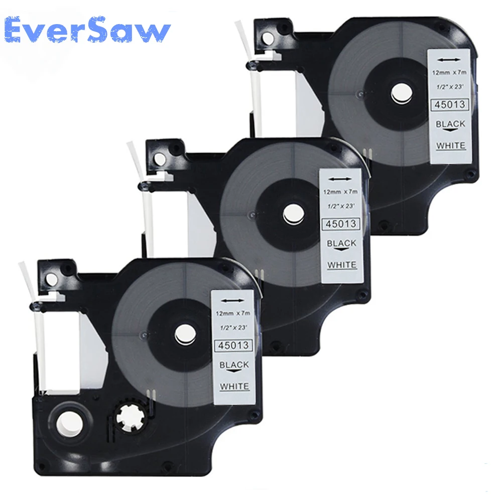 10PK совместимая наклейка с dymo tape D1 45013 черный на белом 12 мм * 7 м производитель