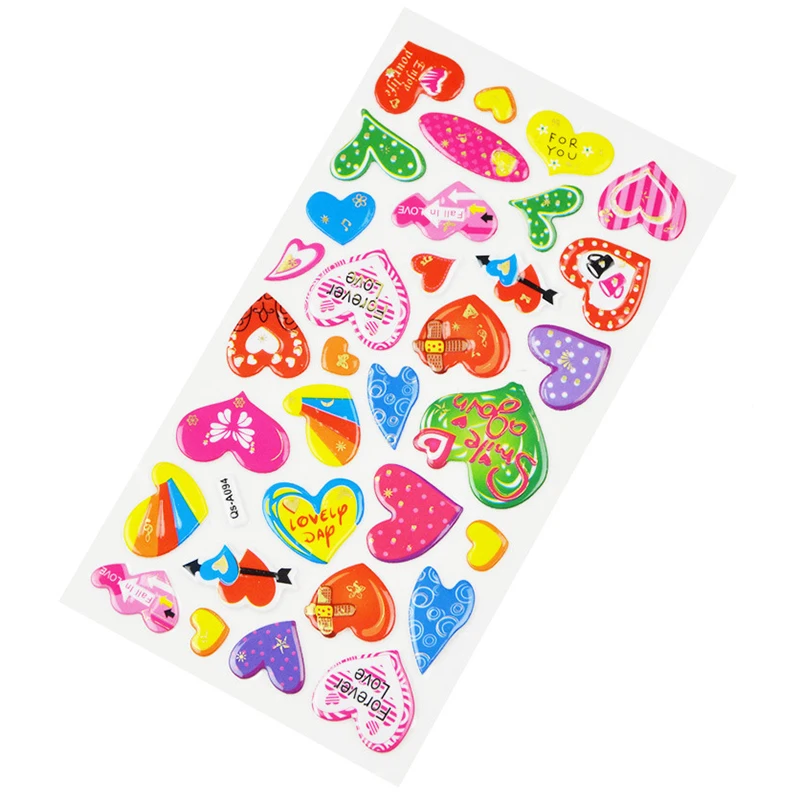 2016 Stereo Cartoon Change One's Clothes Children Bubble Kindergarten Reward Fruit letter Stickers Adhesive Paper 1PCS CTZ07 | Игрушки и