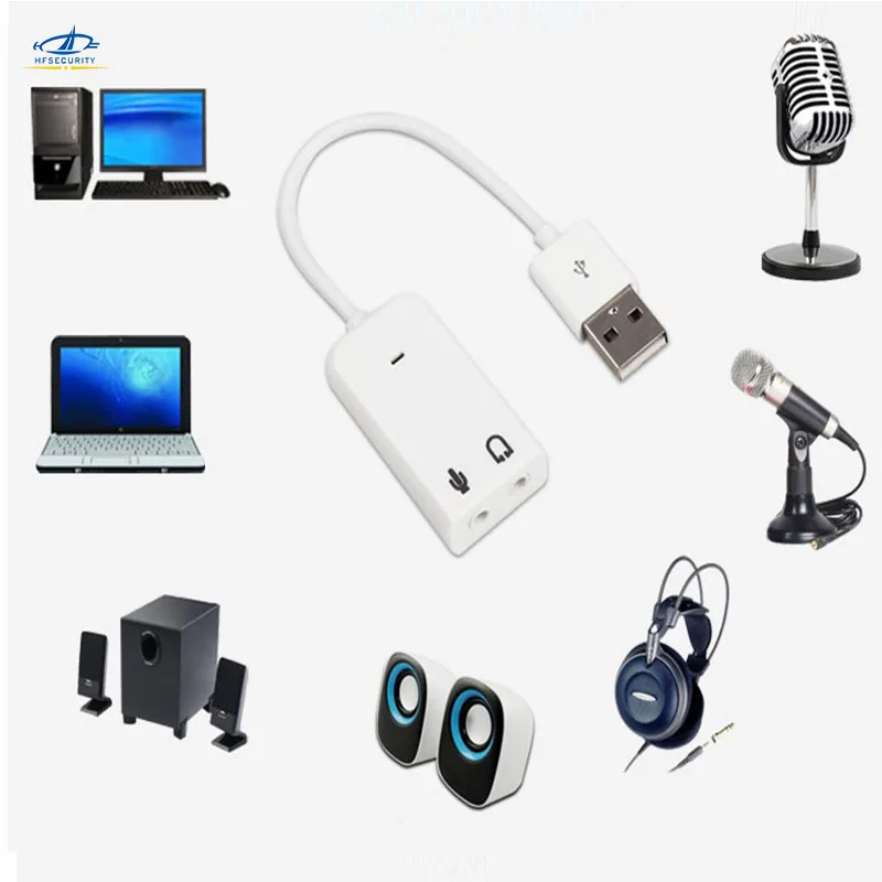 HFSECURITY внешняя звуковая карта USB 7 1 канальный аудио адаптер без драйвера