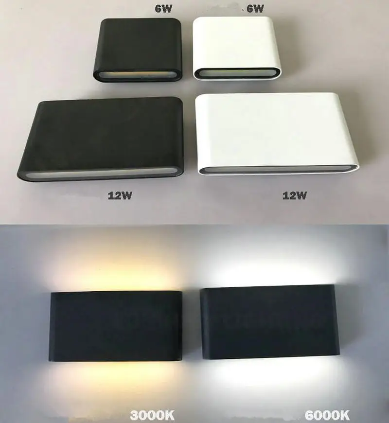 Koop Indoor Of Outdoor 12W Dimbare COB LED Wandlamp Aluminium Gemonteerd Cube LED Tuin Veranda Licht IP67 Waterdicht