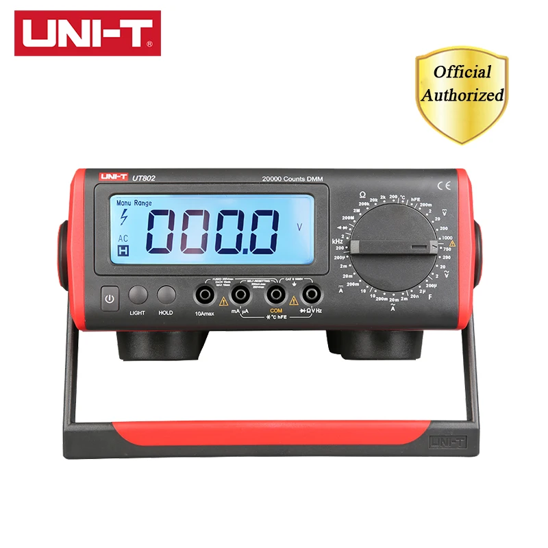 UNI T UT802 настольный цифровой мультиметр с ЖК дисплеем вольт ампер Ом емкость Гц 19999