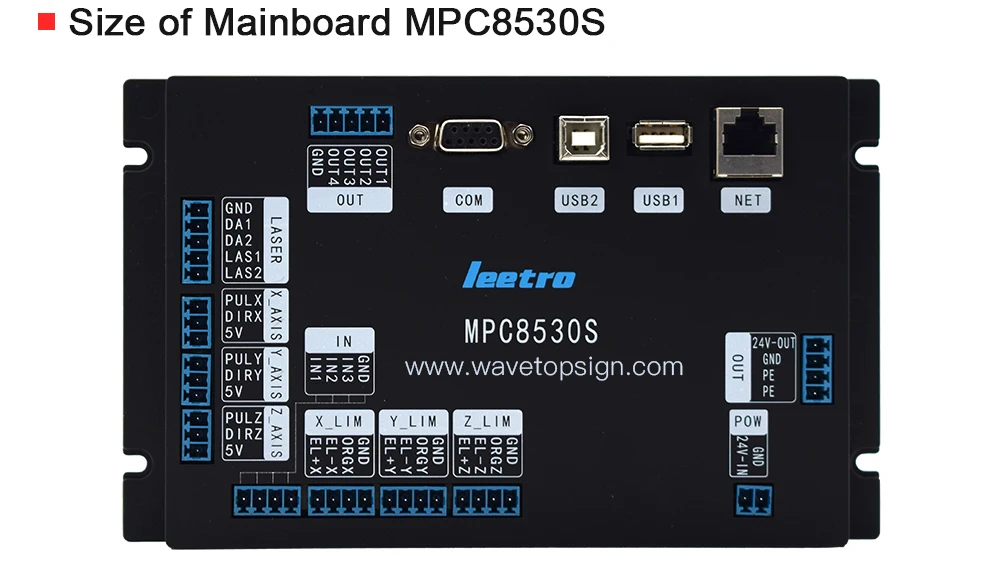 WaveTopSign Leetro MPC8530S CO2 лазерный контроллер DSP система управления движением плата пользователя для лазерной гравировки и маркировки машины